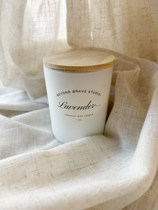 Lavender Candle, Coconut Wax 7 oz