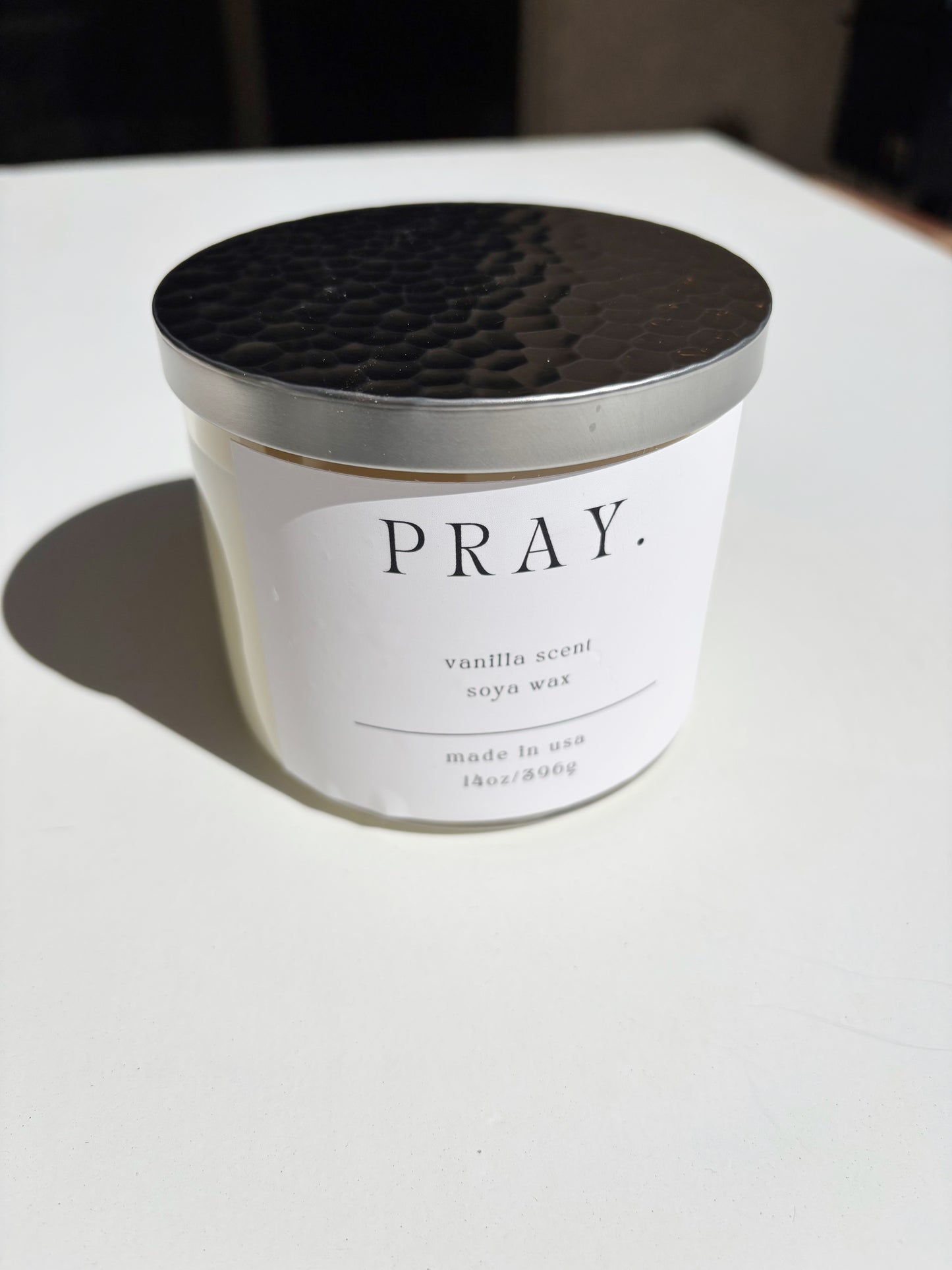 3-Wick Soy Vanilla Pray Candle