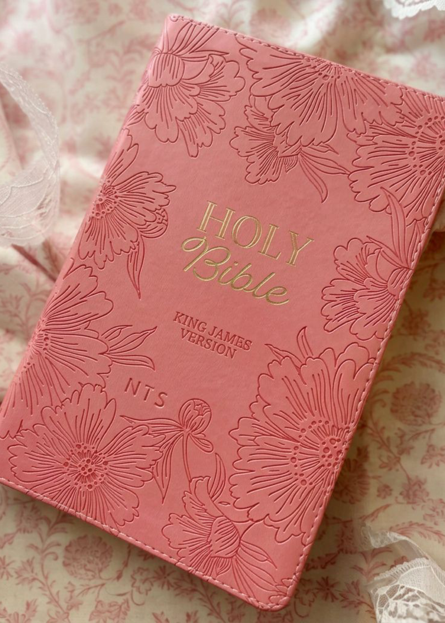 Monogram Emboss Pink KJV Bible for Her