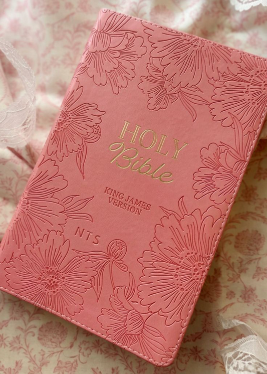 Monogram Emboss Pink KJV Bible for Her