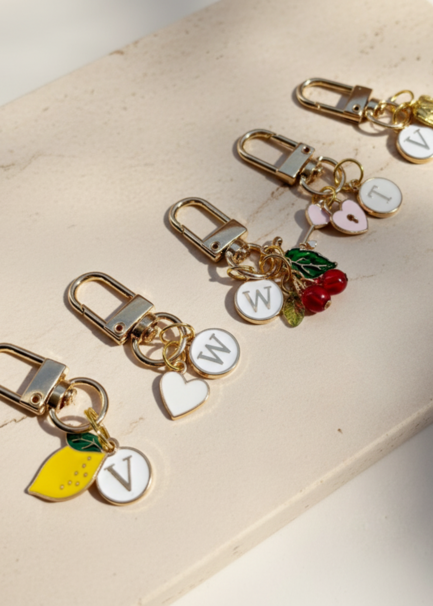 Custom Initial Keychain Trendy Purse Charm