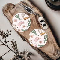 Set of 2 Retro Floral Car Coaster Trendy Car Coaster Gift for Teenager Gift for First Car