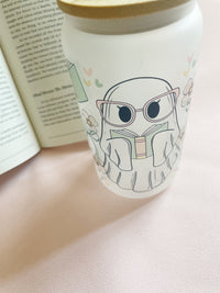 Book Lover Iced Coffee Tumbler Gift for Book Lover Bookworm Gift for Avid Reader Coffee Glass Can Tumbler Bookish Gift for Summer Reading