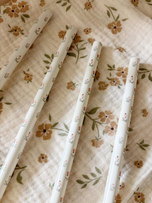 Bow Tumbler Straw Bulk Drinkware Accessories for Bow Theme Party Favor Flower Party Favor for Goody Bag Floral Party Gift for Pajama Party