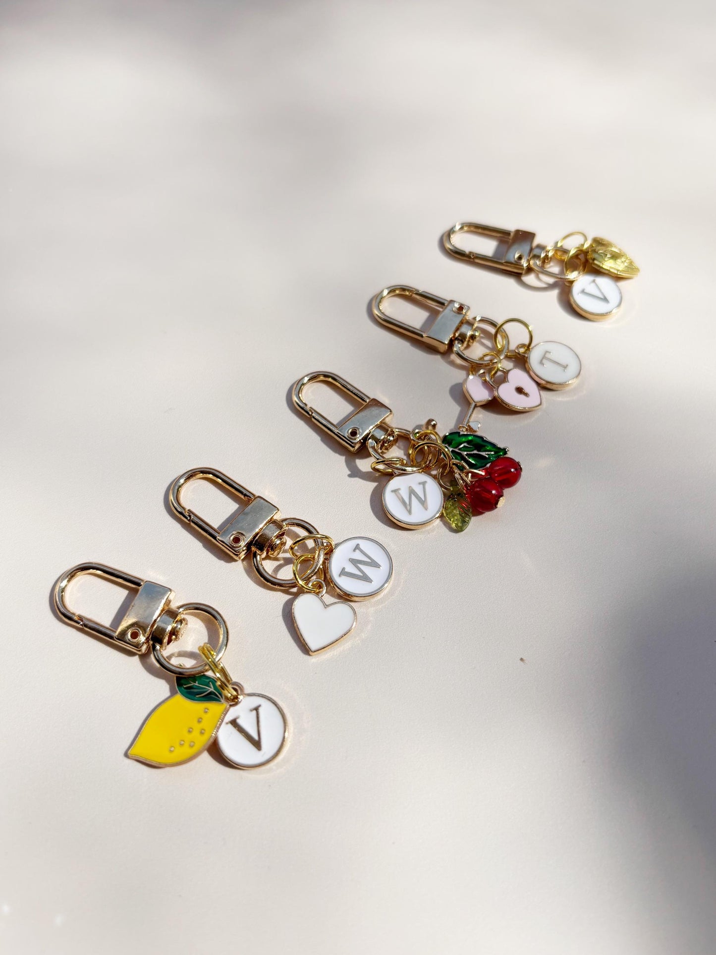 Personalized Keychain Purse Charm Custom Initial Bag Charm Gift for Her Handbag Accessory Monogram Key Ring Stocking Stuffer Bridesmaid Gift