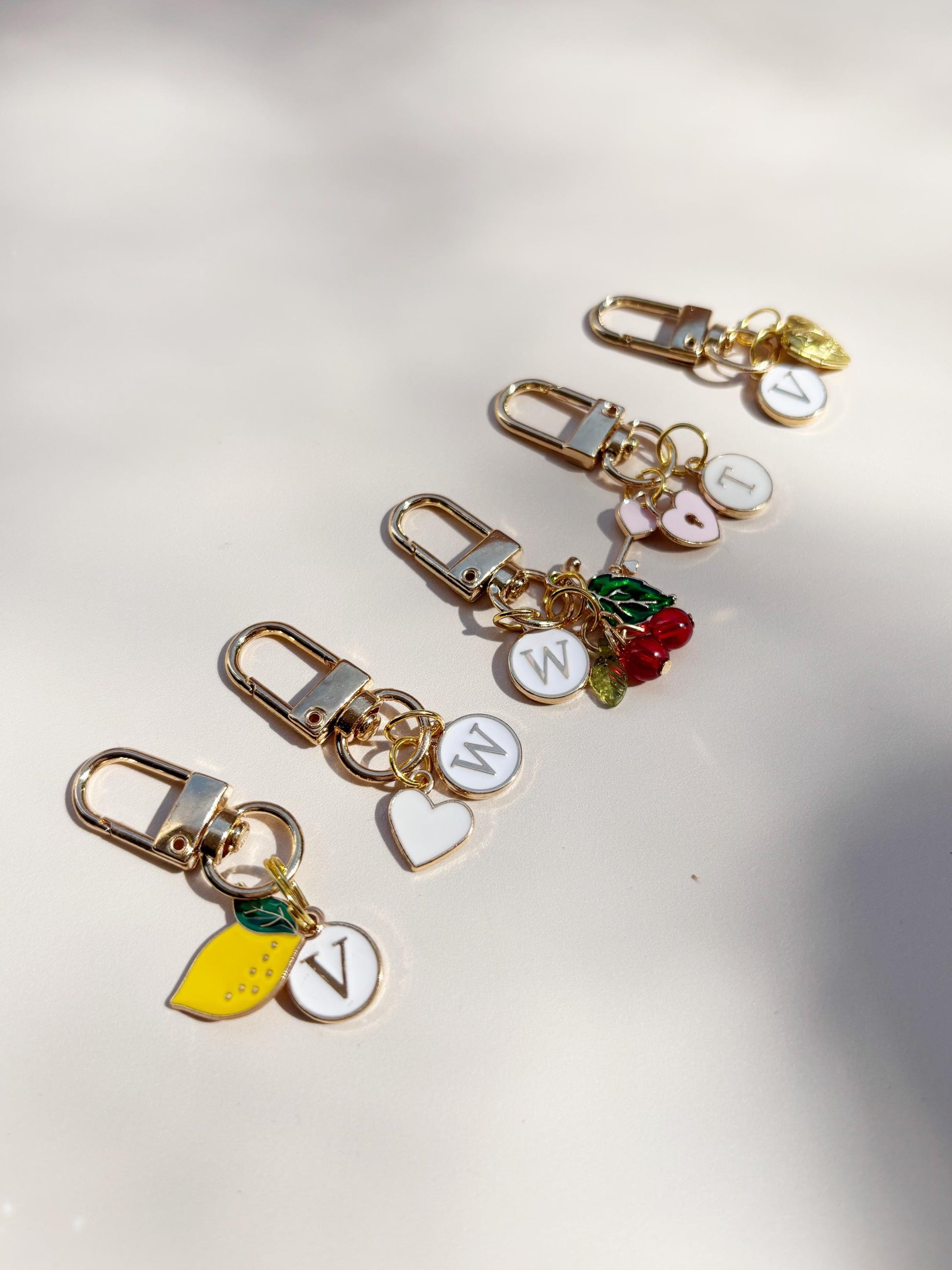 Personalized Keychain Purse Charm Custom Initial Bag Charm Gift for Her Handbag Accessory Monogram Key Ring Stocking Stuffer Bridesmaid Gift