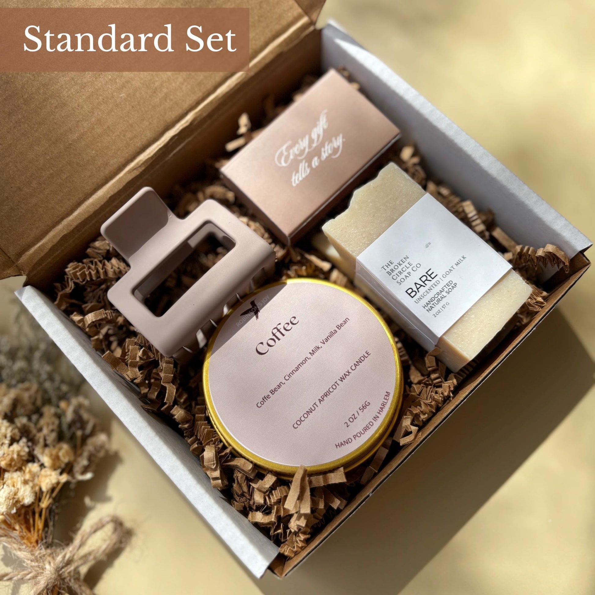 Cozy Fall Pampering Gift Set: Soy Candle & Self-Care Essentials