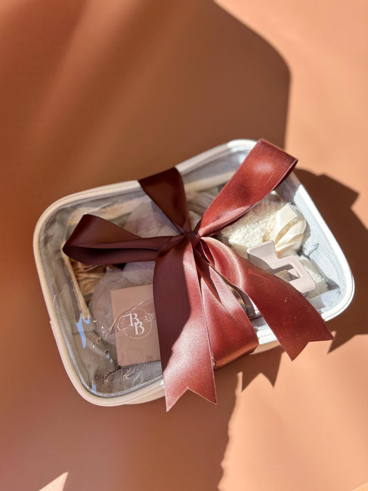 selfcare gift box, box spa kit, kit beauty care, care package set, set relaxation gift, gift basket collection, collection makeup bag, bag travel accessory, accessory wellness item, item birthday present, present employee appreciation, appreciation mom treat