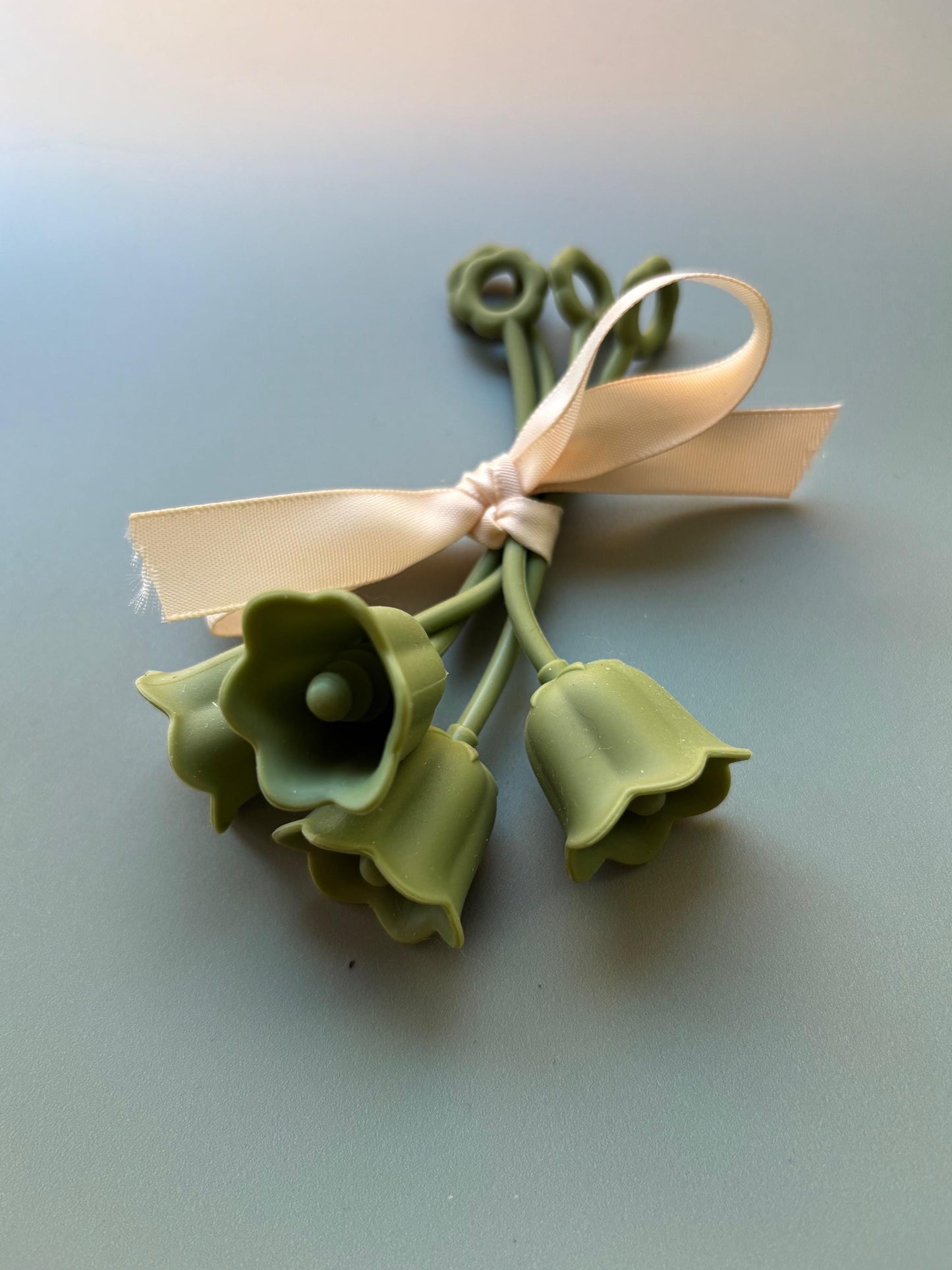 Floral Straw Reusable Drinking Eco Friendly Decorative Plastic Long Tube Silicone Tulip Cover Kitchen Drink Accessory Sustainable Party