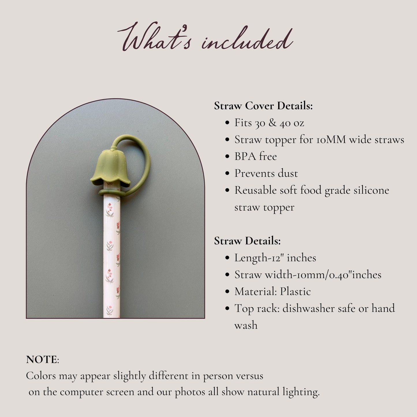 Floral Straw Reusable Drinking Eco Friendly Decorative Plastic Long Tube Silicone Tulip Cover Kitchen Drink Accessory Sustainable Party