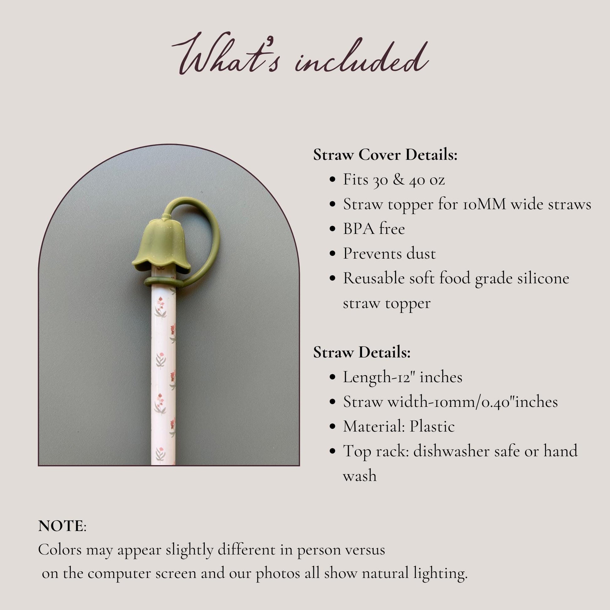 Floral Straw Reusable Drinking Eco Friendly Decorative Plastic Long Tube Silicone Tulip Cover Kitchen Drink Accessory Sustainable Party