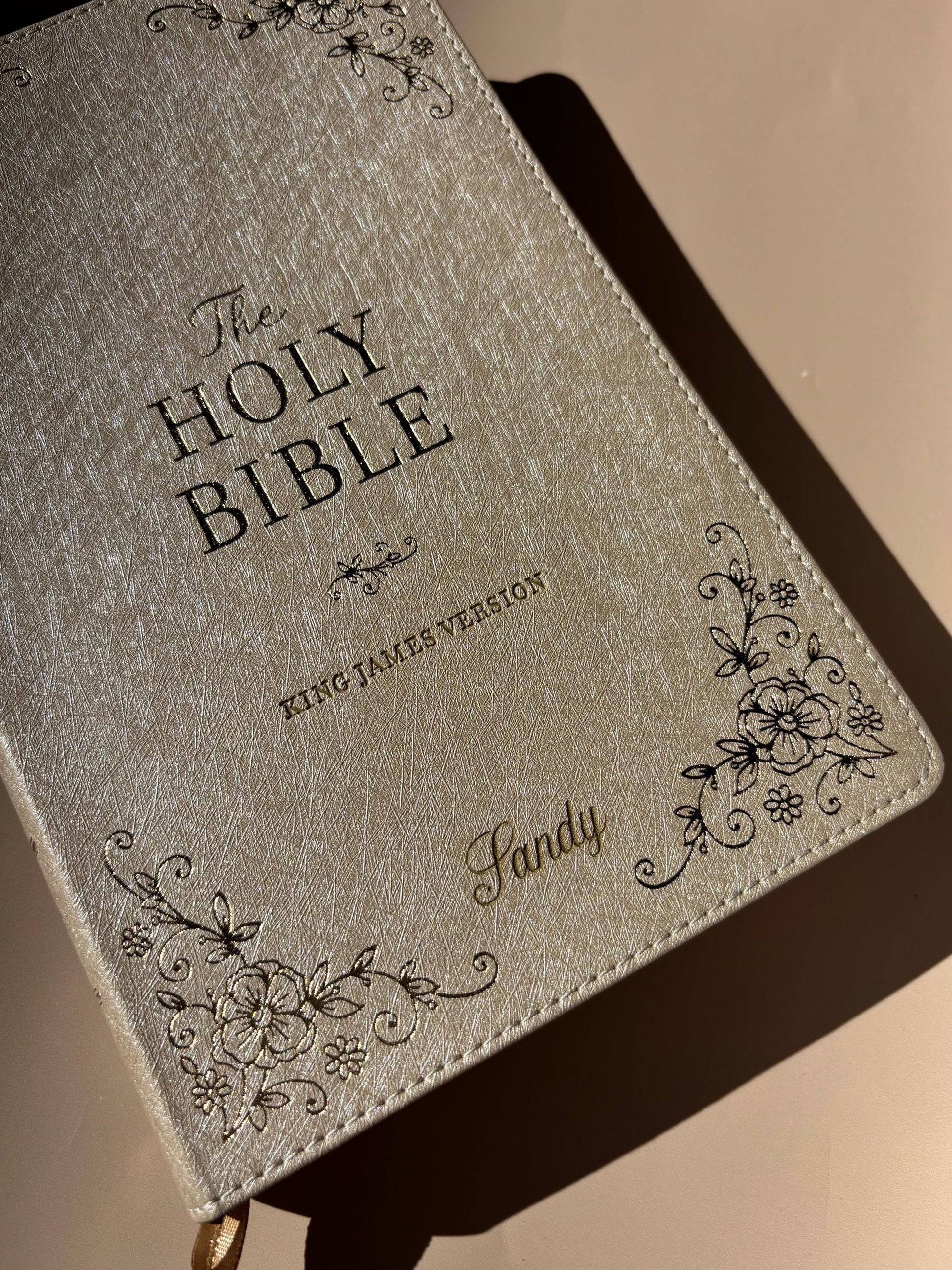 Personalized KJV Bible for Women Custom Holy Bible Gift Engraved First Christian Bible for Her Baptism Gift Devotional & Study Bible