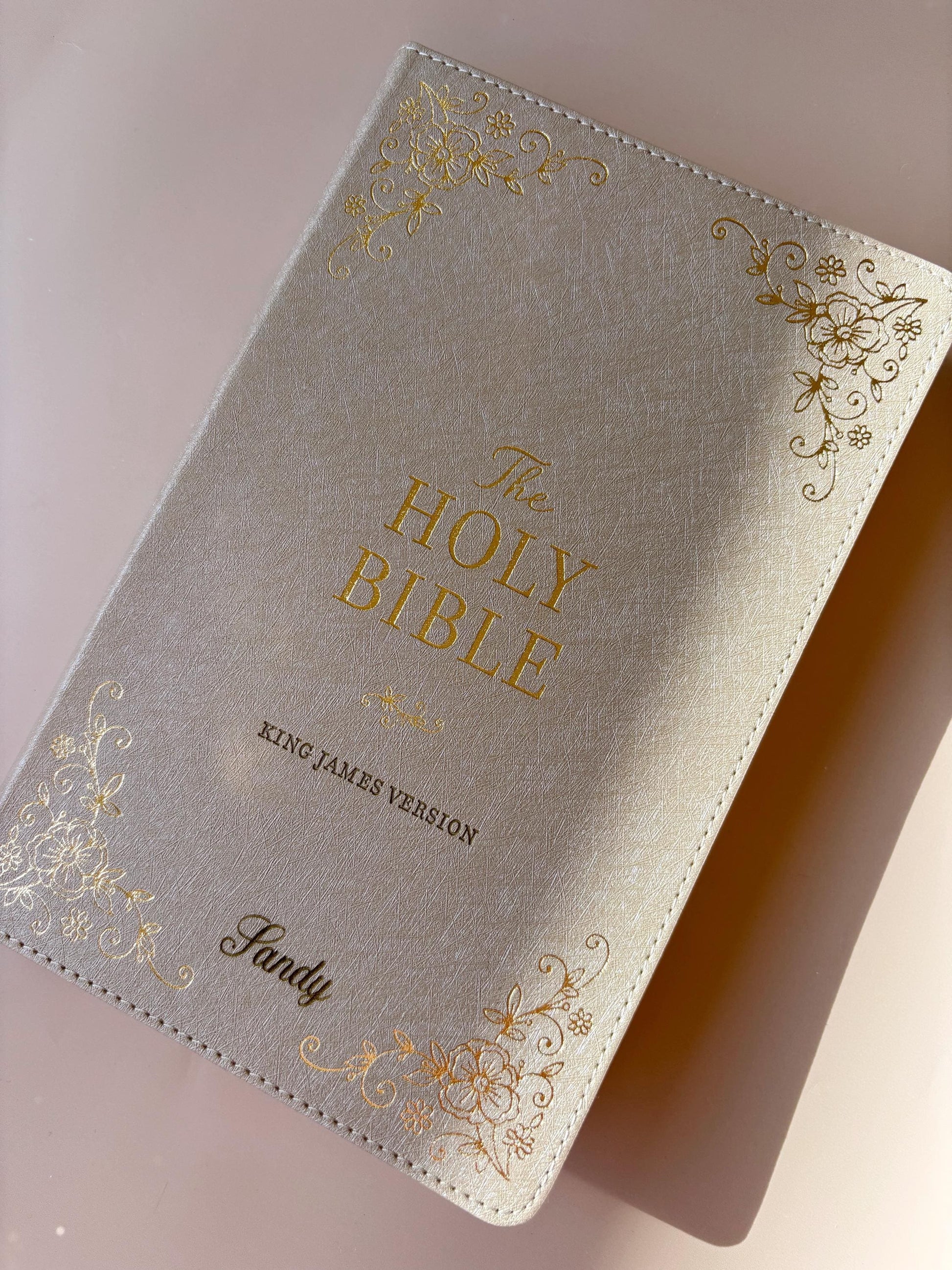 Personalized KJV Bible for Women Custom Holy Bible Gift Engraved First Christian Bible for Her Baptism Gift Devotional & Study Bible