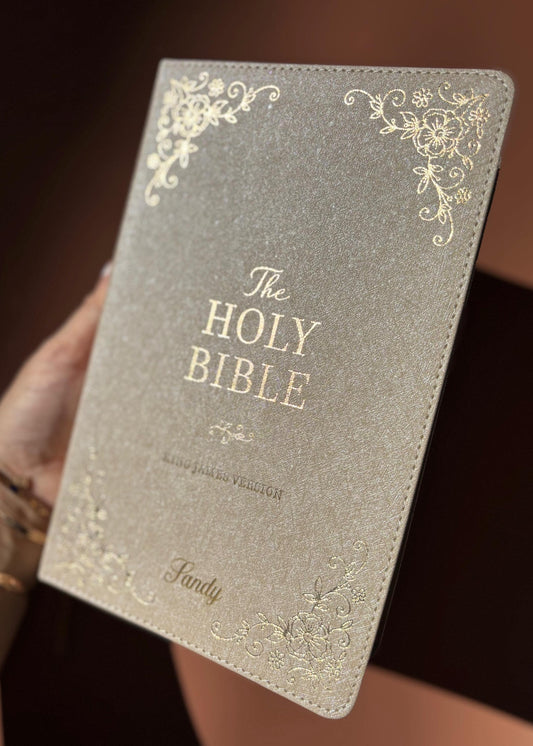 Personalized KJV Bible for Women Custom Holy Bible Gift Engraved First Christian Bible for Her Baptism Gift Devotional & Study Bible