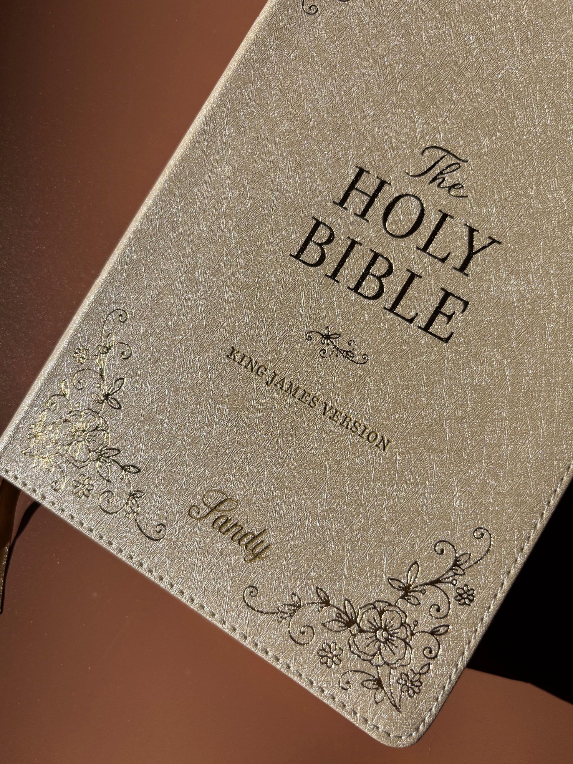 Personalized KJV Bible for Women Custom Holy Bible Gift Engraved First Christian Bible for Her Baptism Gift Devotional & Study Bible