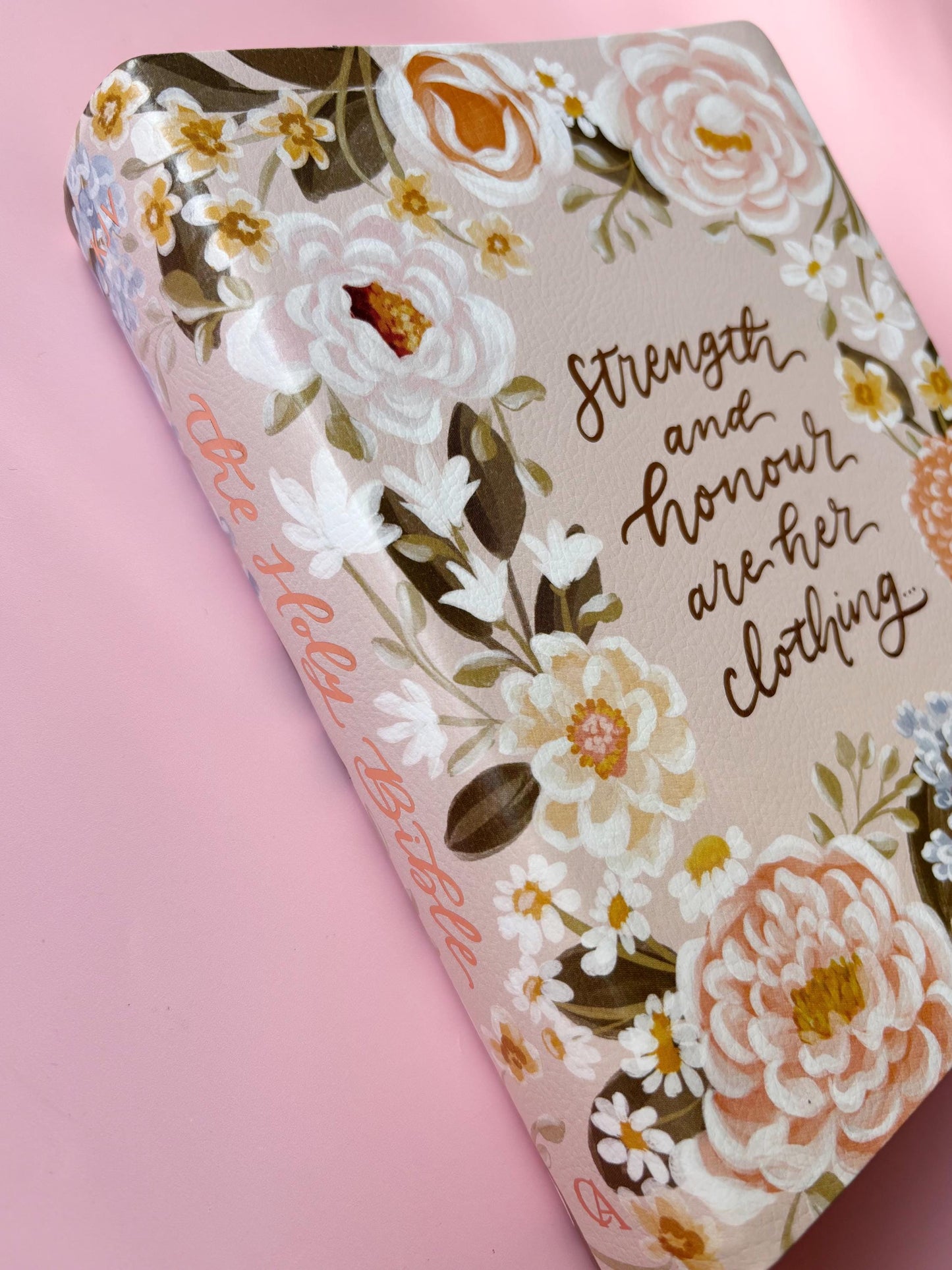 Pink Floral Tabbed Bible Gift for Christian Women First New Holy Bible Study Gift for Daughter Baptism Devotional Gift for Christian Mom