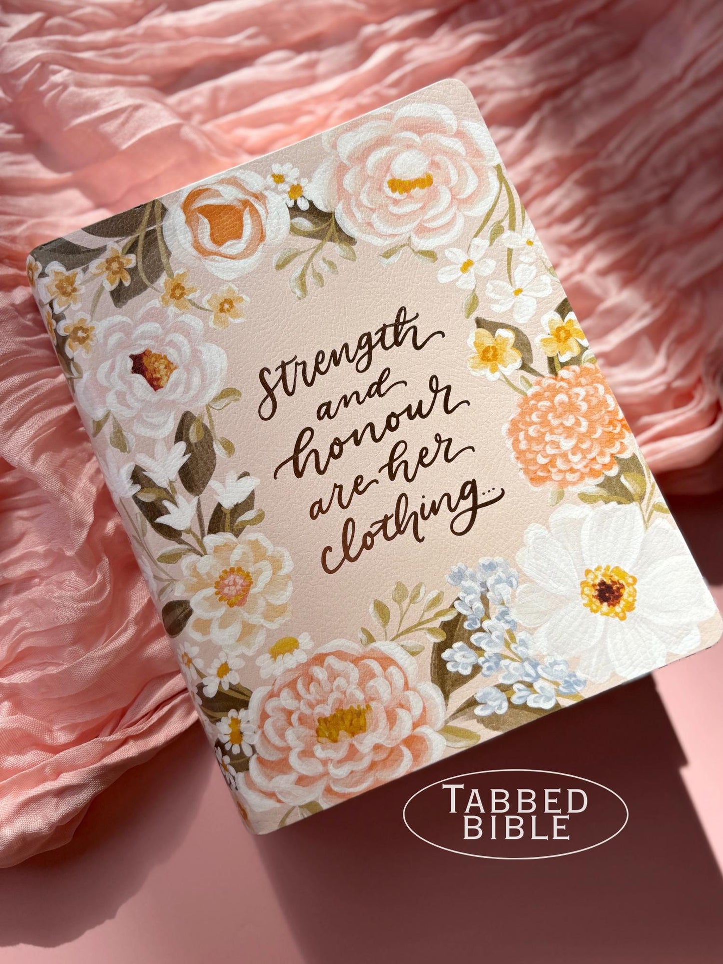 Pink Floral Tabbed Bible Gift for Christian Women First New Holy Bible Study Gift for Daughter Baptism Devotional Gift for Christian Mom