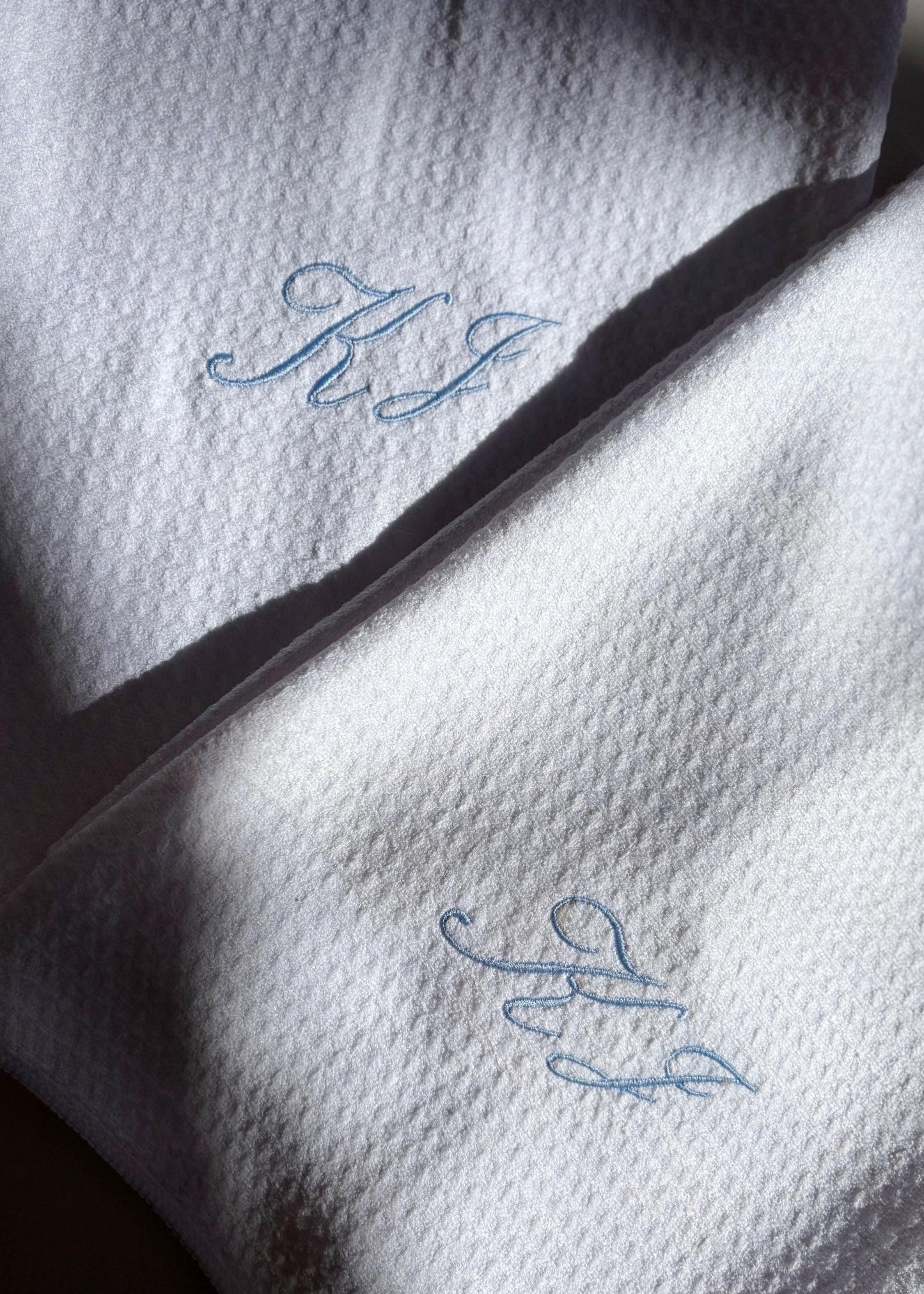 Embroidered Monogram Hand Kitchen Towel Personalized Waffle Dish Tea Towel Wedding Gift for Bride Luxury Elegant Custom Wedding Gift for Her