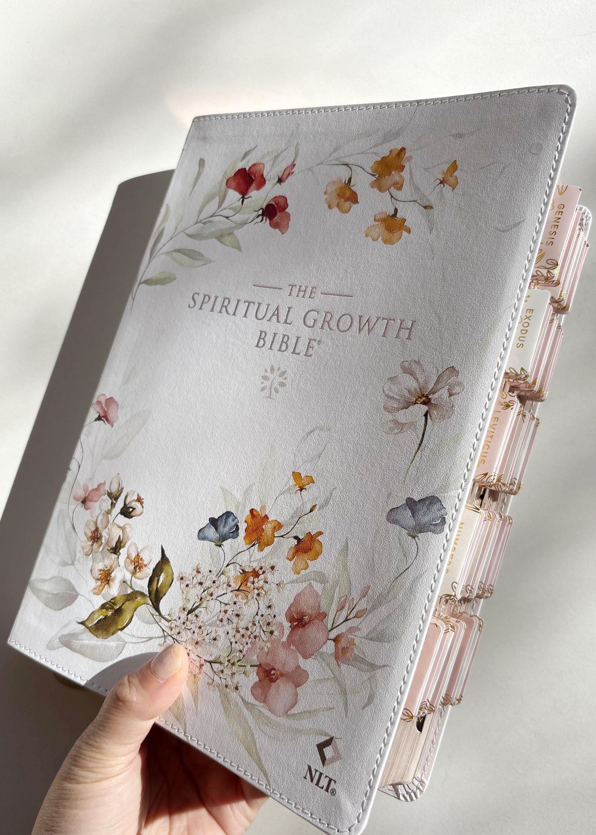 Floral NLT Tabbed Holy Bible for Gift for Christian New Living Testament Bible Study Gift for Christian Women Worship Youth Group