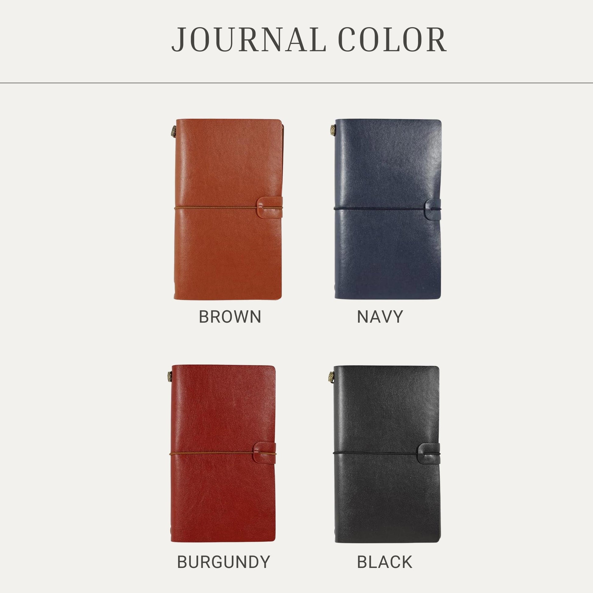 Personalized traveler leather journal notebook custom vegan leather engraved refillable luxury journal cover faux leather notebook