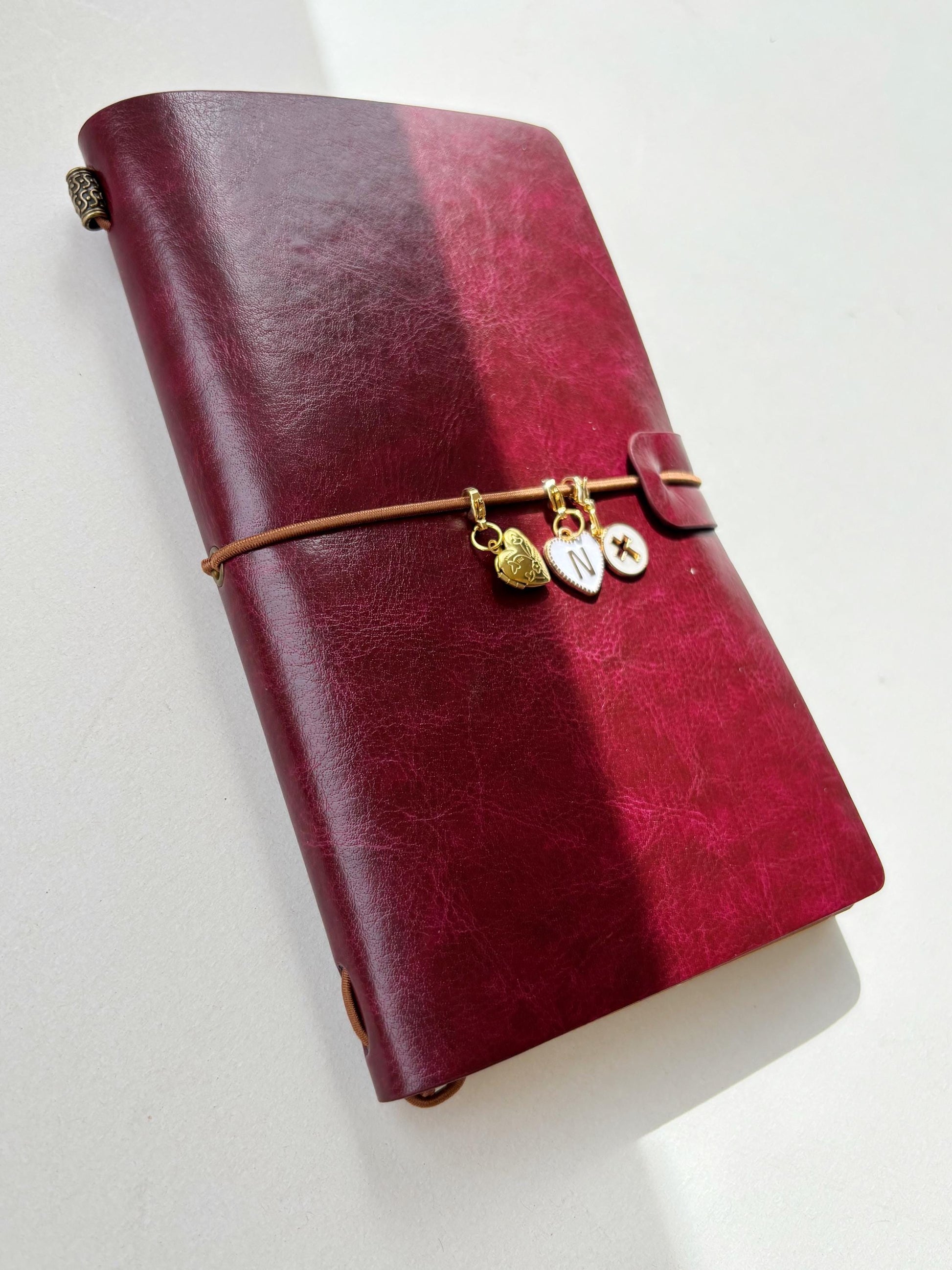 Personalized traveler leather journal notebook custom vegan leather engraved refillable luxury journal cover faux leather notebook