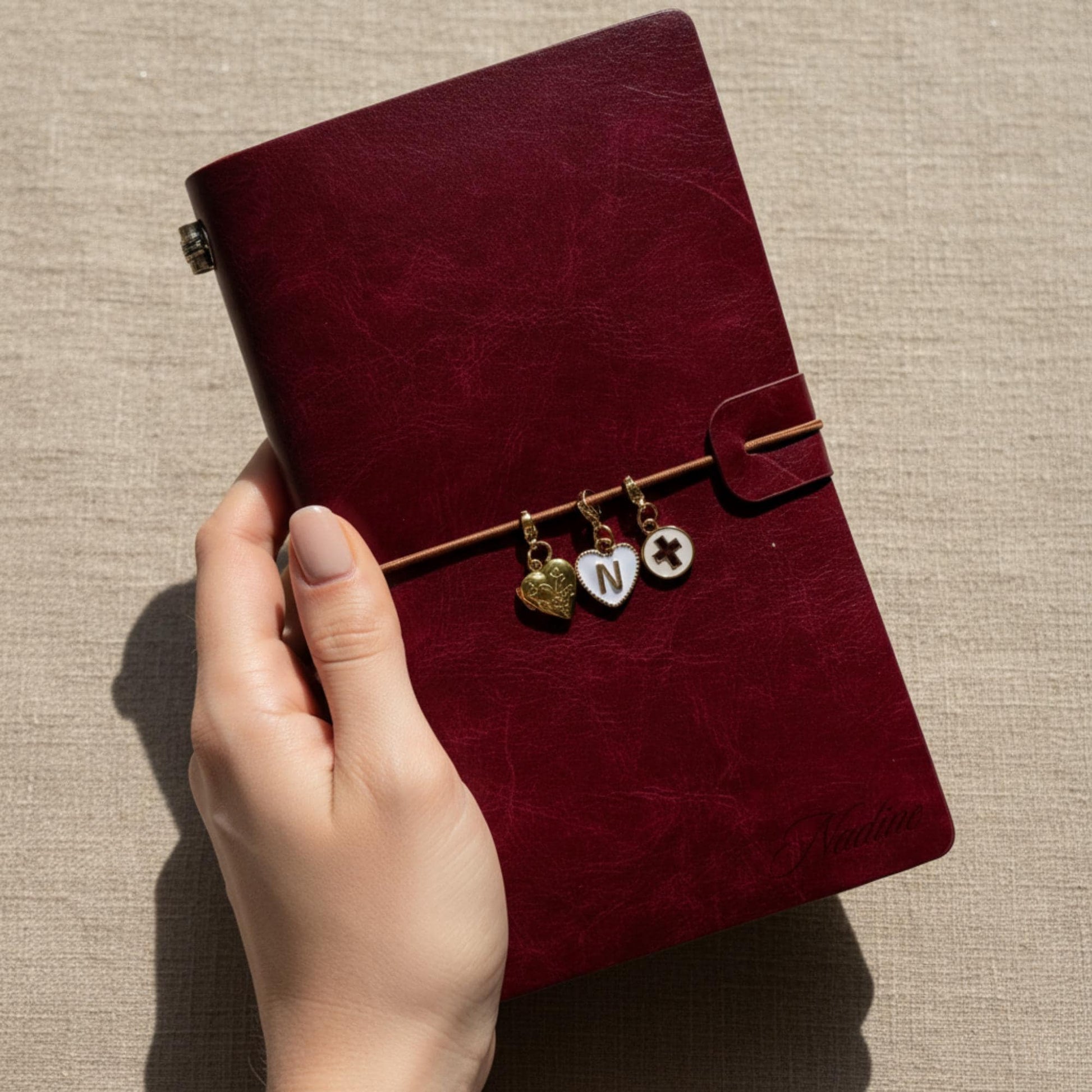 Personalized traveler leather journal notebook custom vegan leather engraved refillable luxury journal cover faux leather notebook