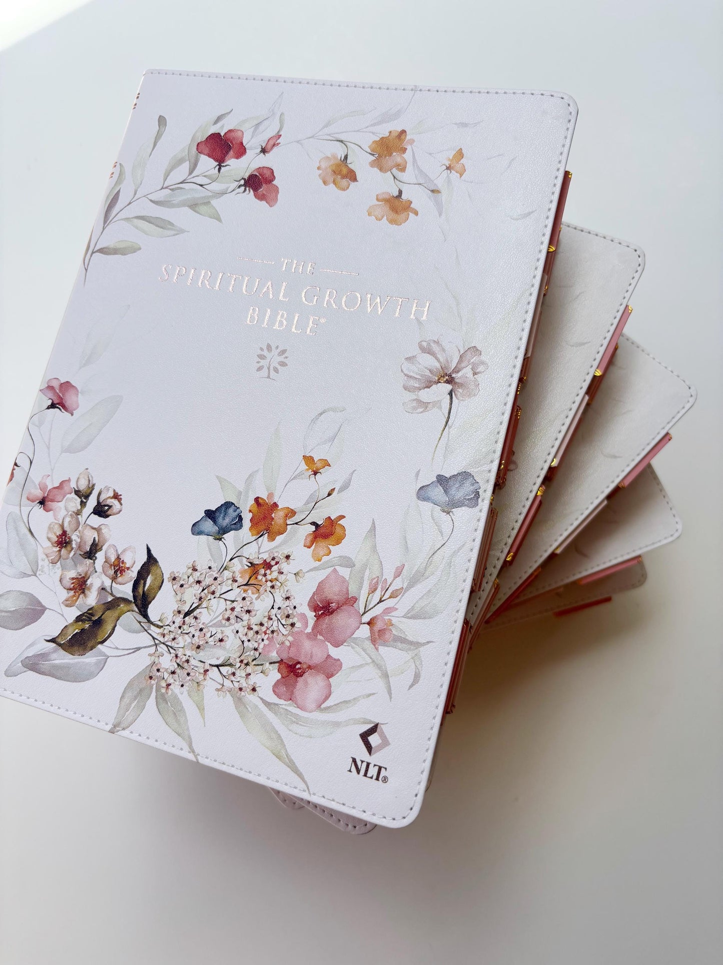 Floral NLT Tabbed Holy Bible for Gift for Christian New Living Testament Bible Study Gift for Spiritual Growth Bible Youth Group Bible