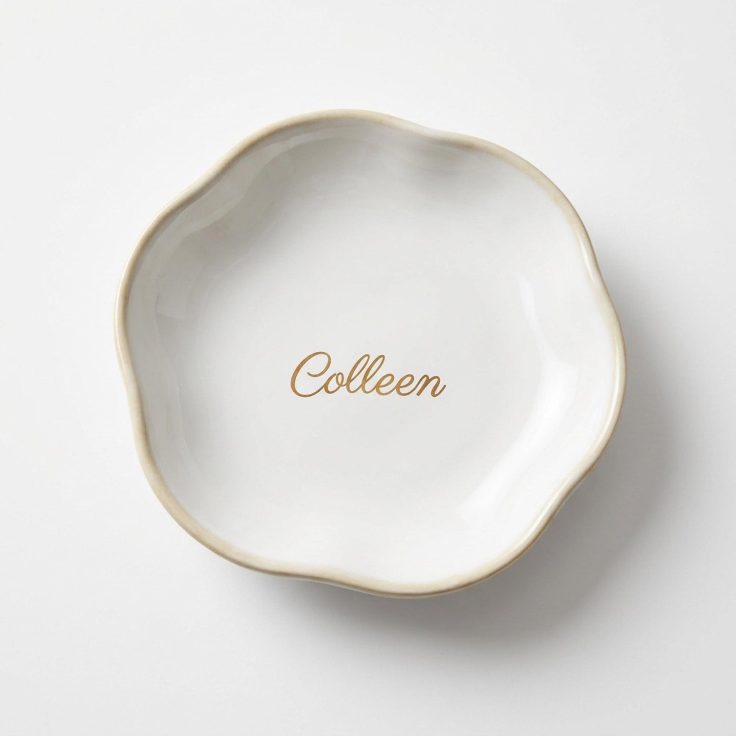 Personalized Ceramic Jewelry Trinket Ring Dish Custom Ceramic Initials Earring Jewelry Tray Nightstand Small Catchall Wedding Ring Storage
