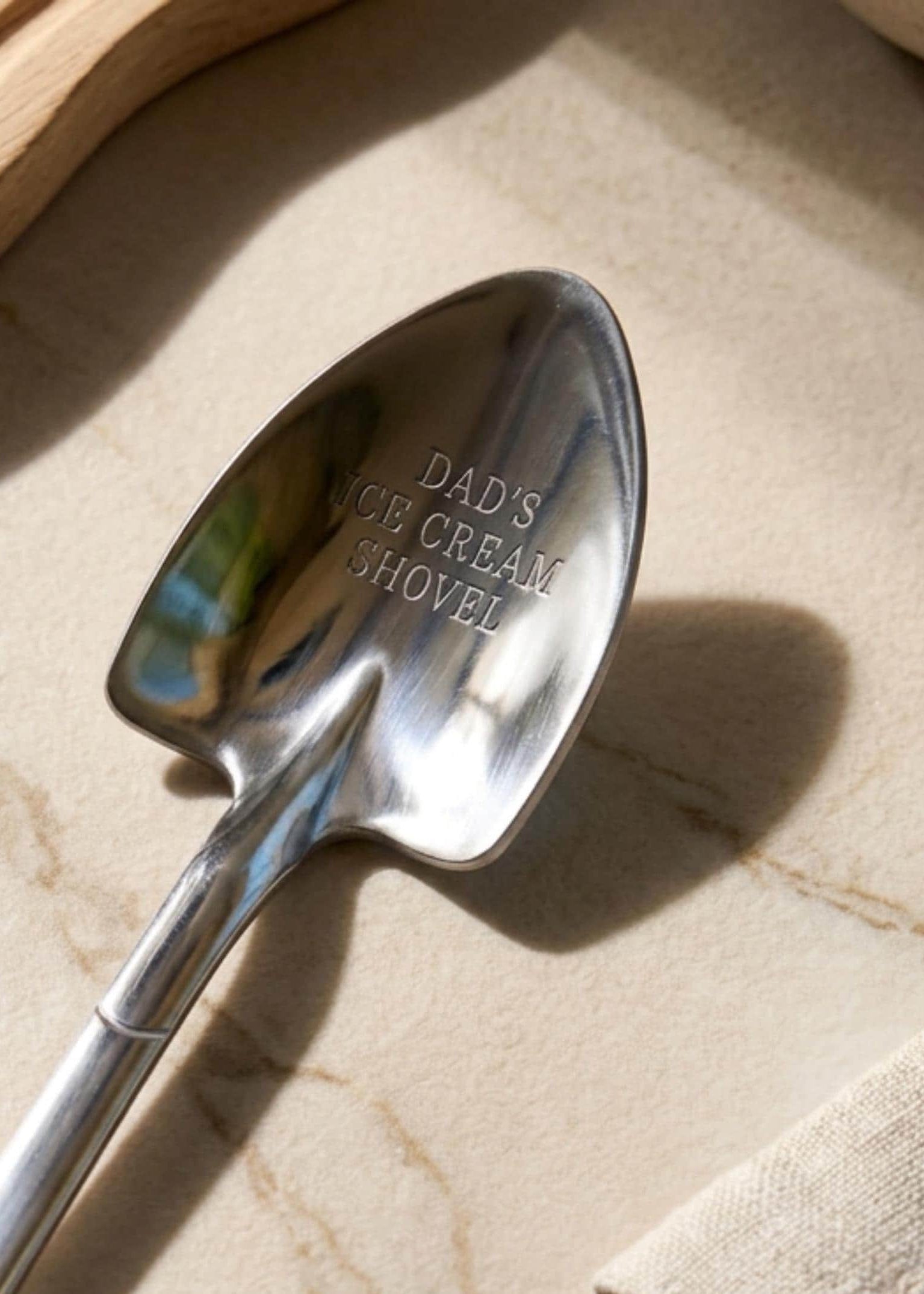 Personalized Ice Cream Grandpa Spoon Engraved Stainless Steel Dessert Shovel Spoon Unique Gift for Dad Fathers Day Sentimental Gift Idea