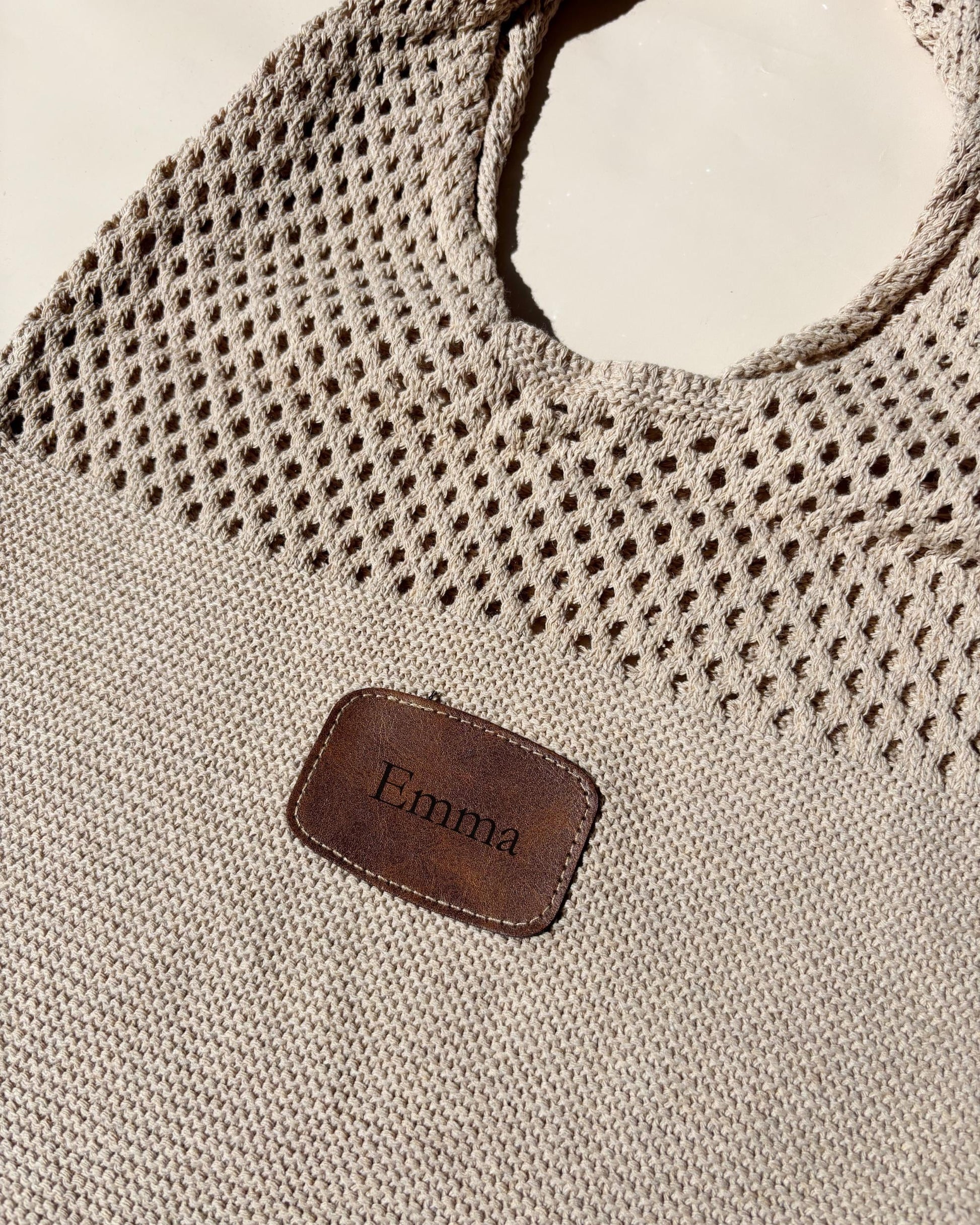 Personalized Beach Bag Summer Travel Pool Tote Custom Mesh Crochet Bag For Festival Concert Outfit Accessory Purse Swim Bag for Vacation