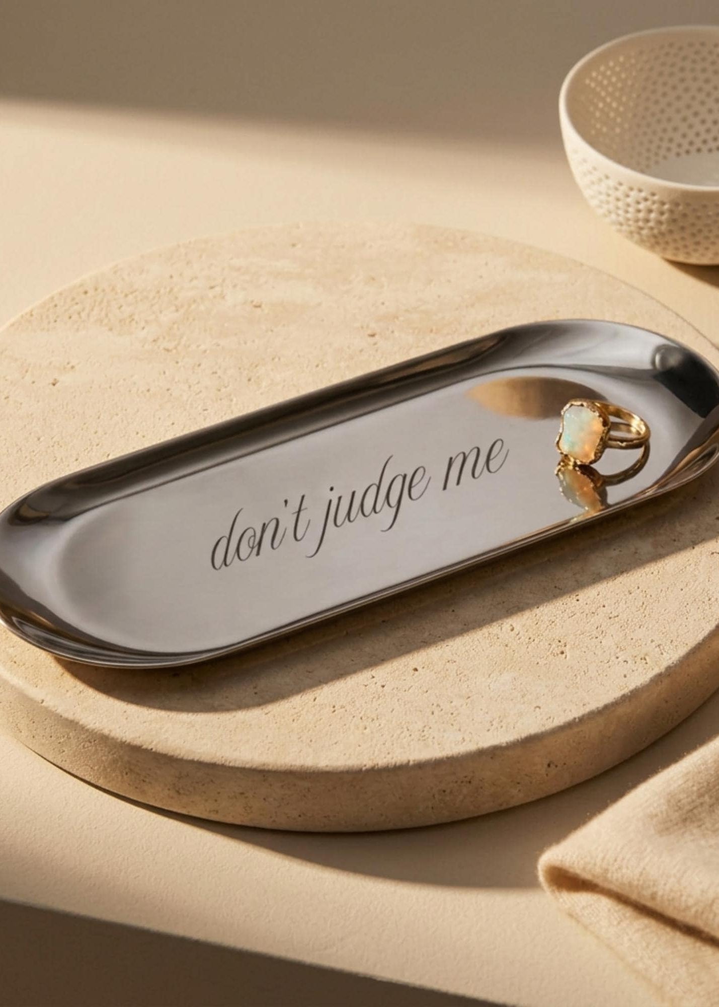 Personalized Ring Silver Dish Jewelry Trinket Ring Dish Custom Keepsake Engraved Monogram Catchall Vanity Nightstand Tray Bridesmaid Gift