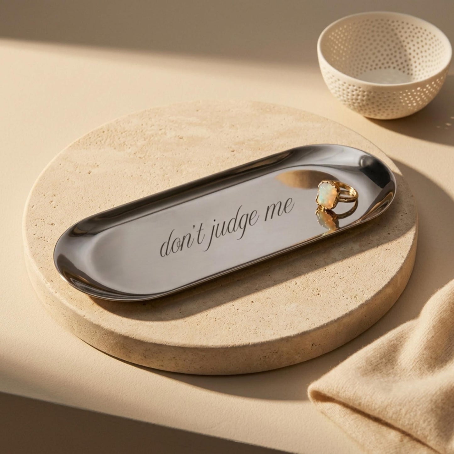 Personalized Ring Silver Dish Jewelry Trinket Ring Dish Custom Keepsake Engraved Monogram Catchall Vanity Nightstand Tray Bridesmaid Gift