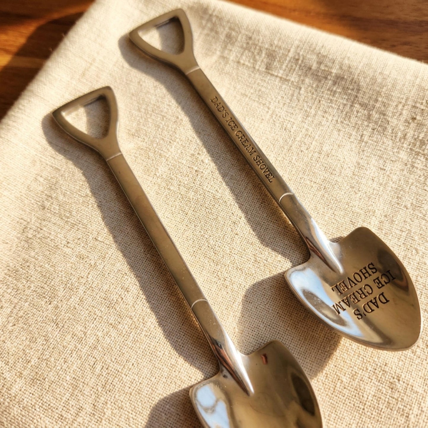 Personalized Ice Cream Grandpa Spoon Engraved Stainless Steel Dessert Shovel Spoon Unique Gift for Dad Fathers Day Sentimental Gift Idea