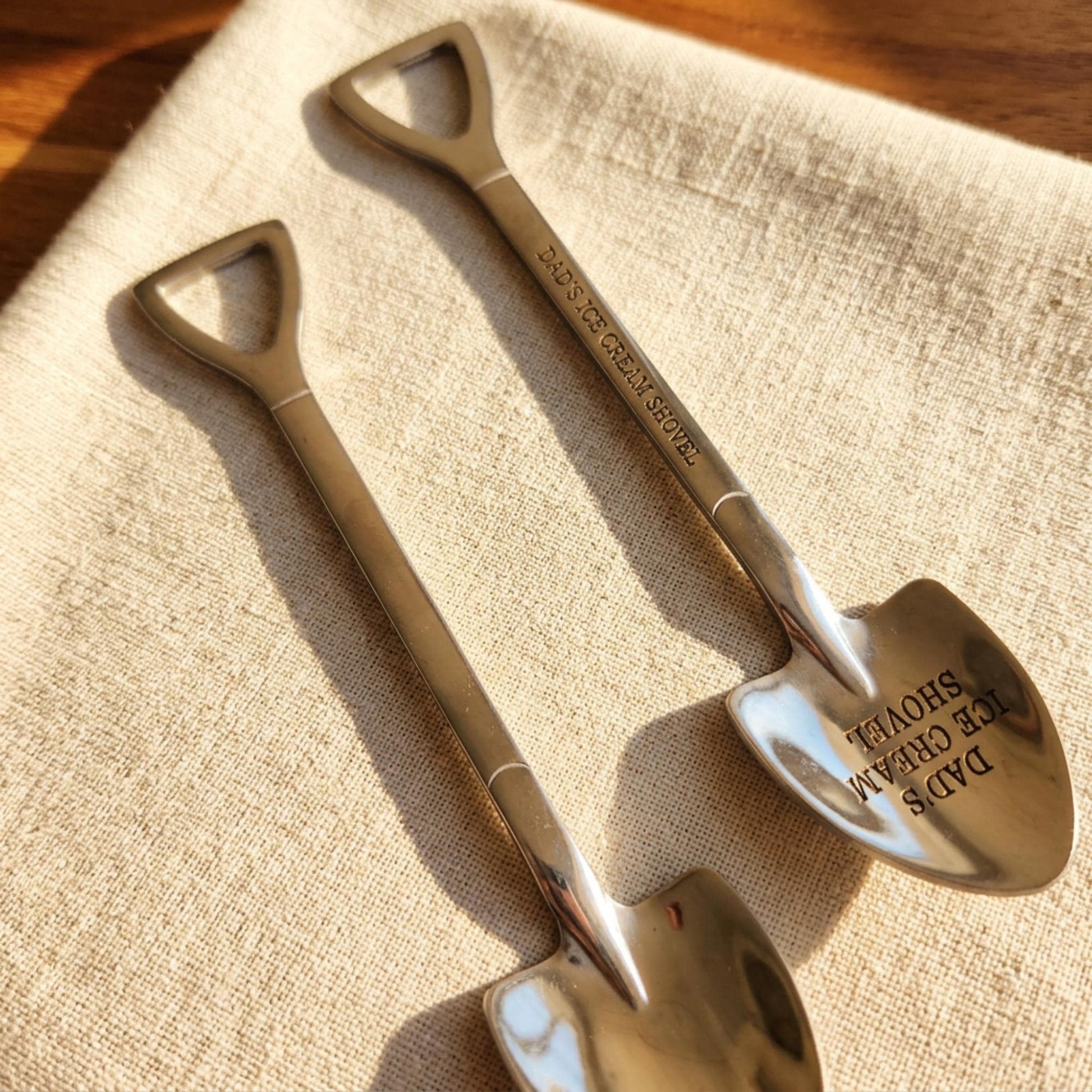 Personalized Ice Cream Grandpa Spoon Engraved Stainless Steel Dessert Shovel Spoon Unique Gift for Dad Fathers Day Sentimental Gift Idea