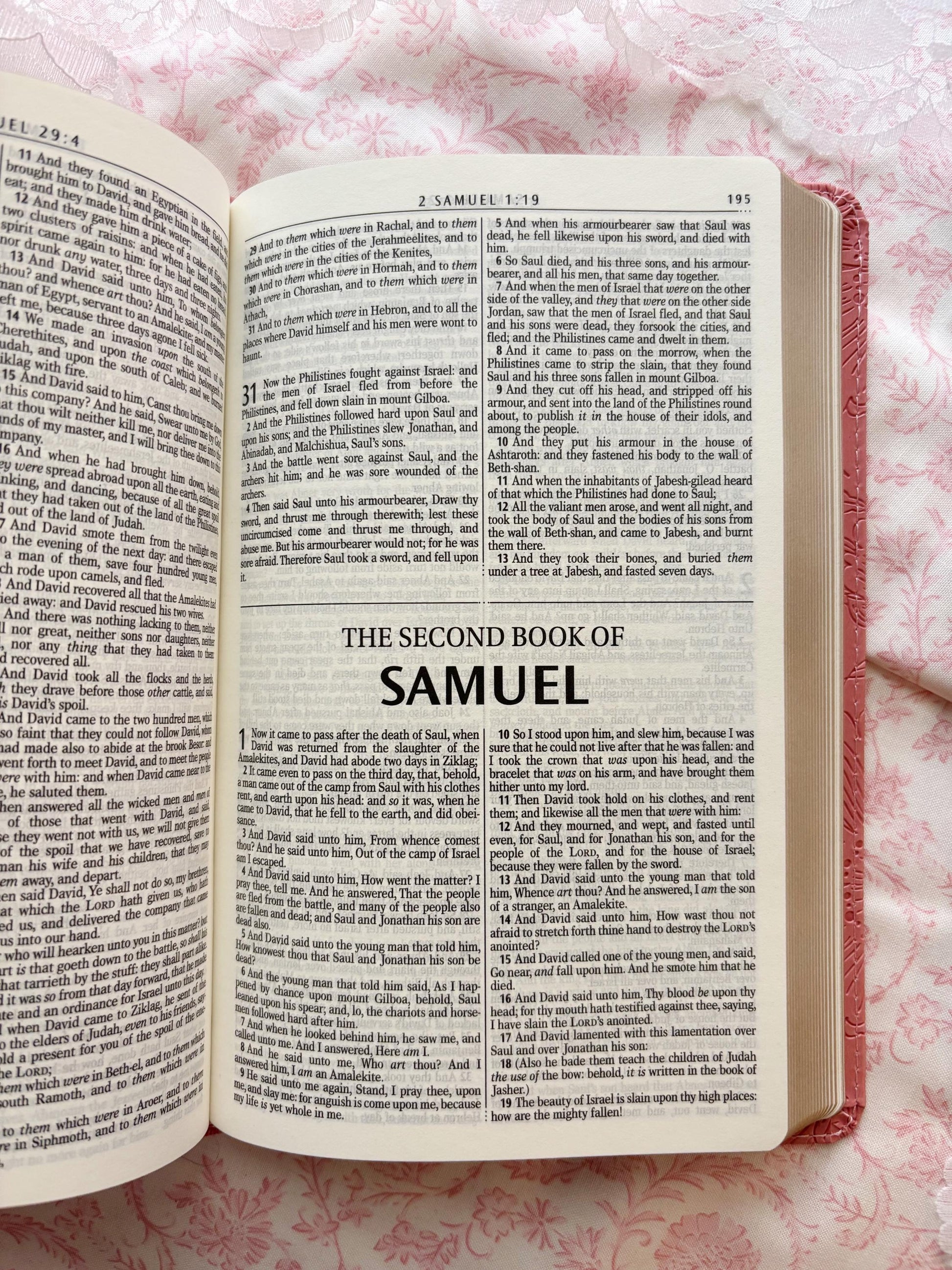 Personalized Pink Bible for Women Bible Gift for Christian Women Custom Emboss Foil KJV Bible Study Gift for Daughter Baptism Keepsake Gift