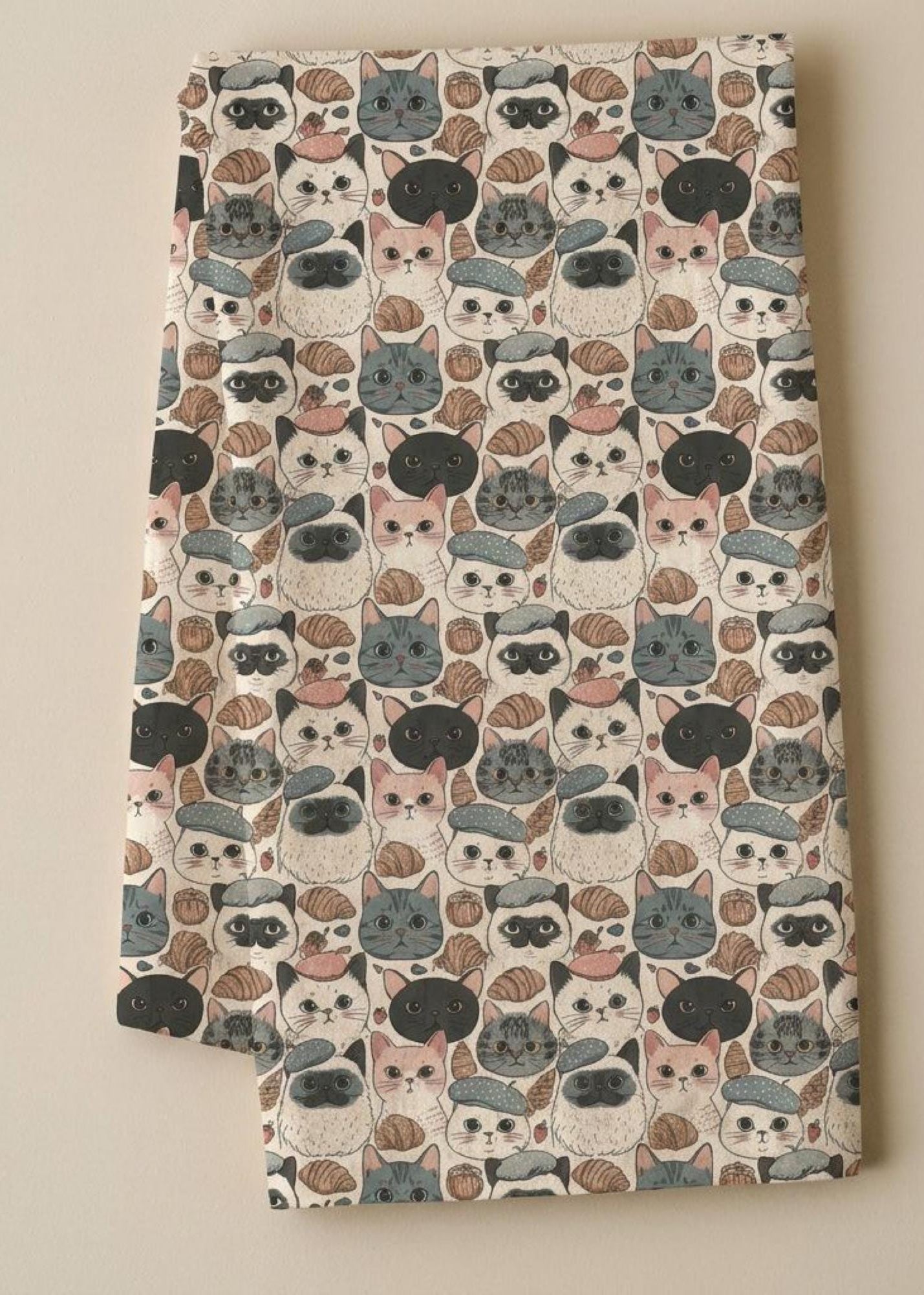 Cat Lover Kitchen Gift for Cat Parent Animal Lover Wine Enthusiast Hostess Gift for Entertainer Bakery Theme Small Area Feline Pattern Mat