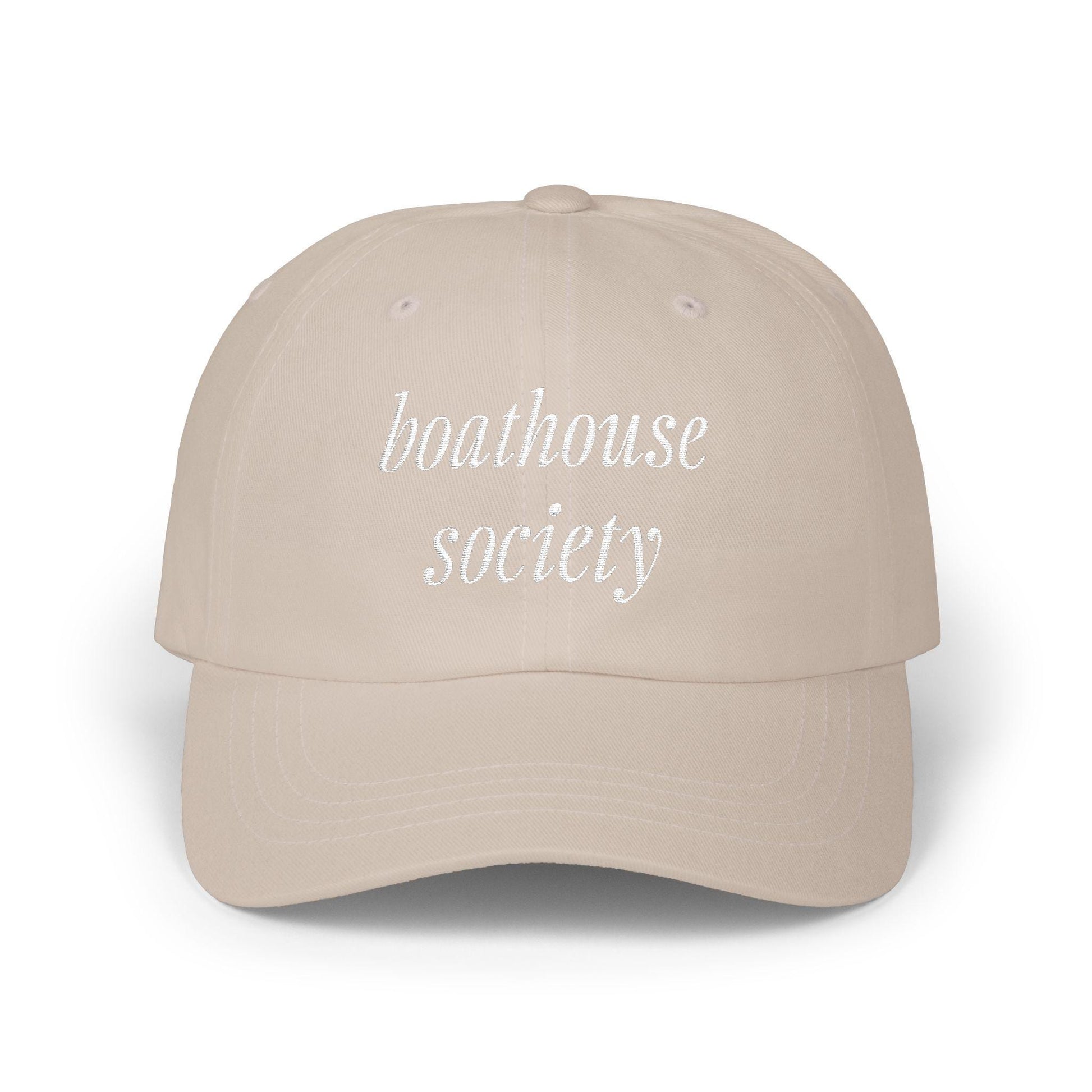 Navy Dad Hat Embroidered Text Baseball Cap Adjustable Strap Brass Buckle Boat Owner Yacht Club Sailing Sport Lake House Cabin Life Camp