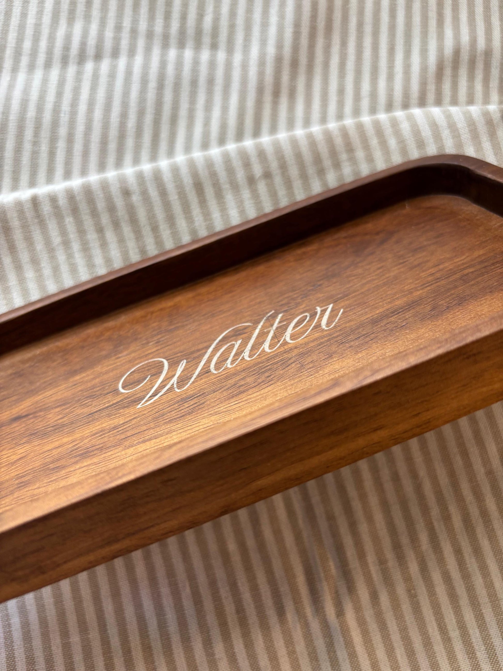 Personalized Wood Wedding Ring Tray Engraved Coffee Table Decor Groomsmen Gift Idea Organizer Tray Gift for Boyfriend Custom Car Key Storage