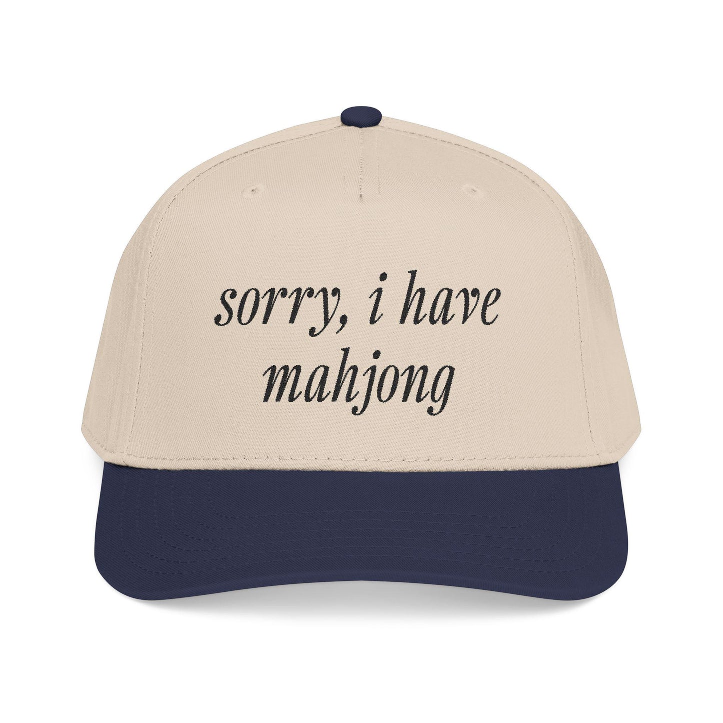 Mahjong Baseball Cap Embroidered Game Night Hat Funny Saying Snapback Adjustable Cotton Structured Player Gift Idea Enthusiast Accessory
