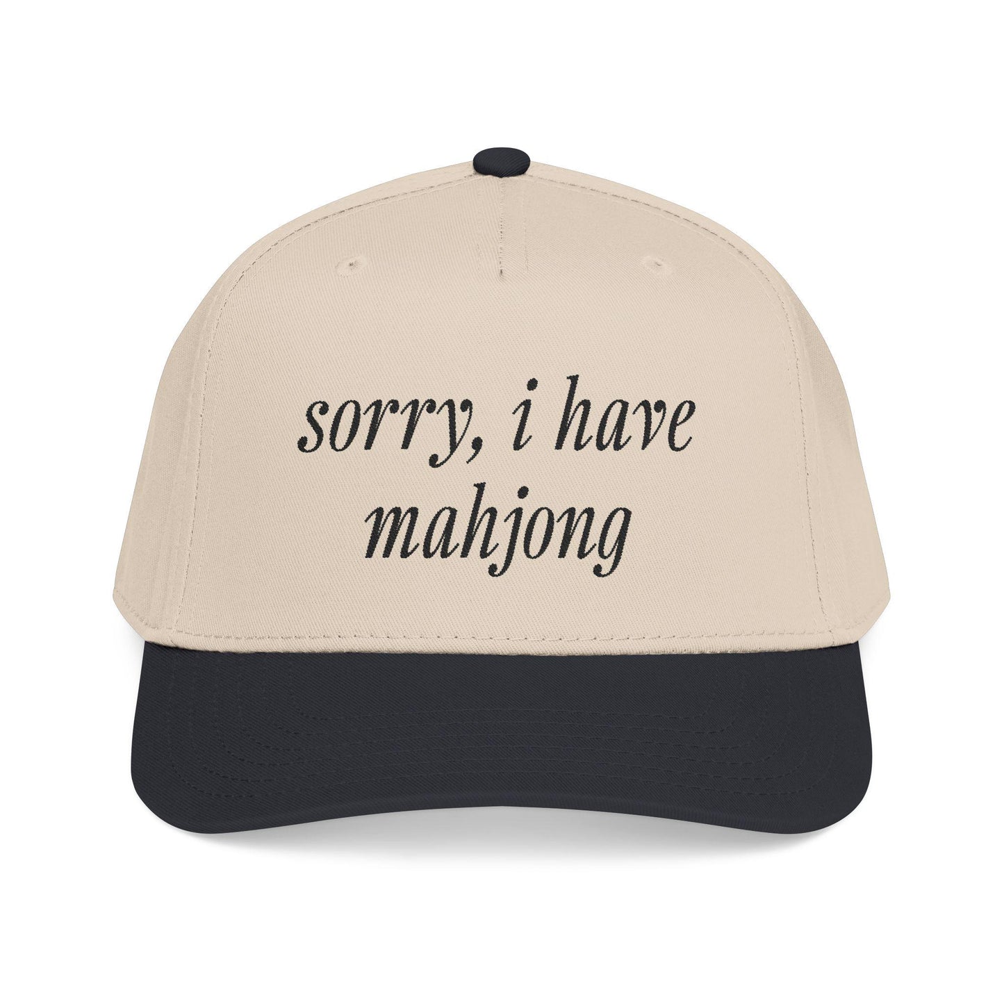 Mahjong Baseball Cap Embroidered Game Night Hat Funny Saying Snapback Adjustable Cotton Structured Player Gift Idea Enthusiast Accessory