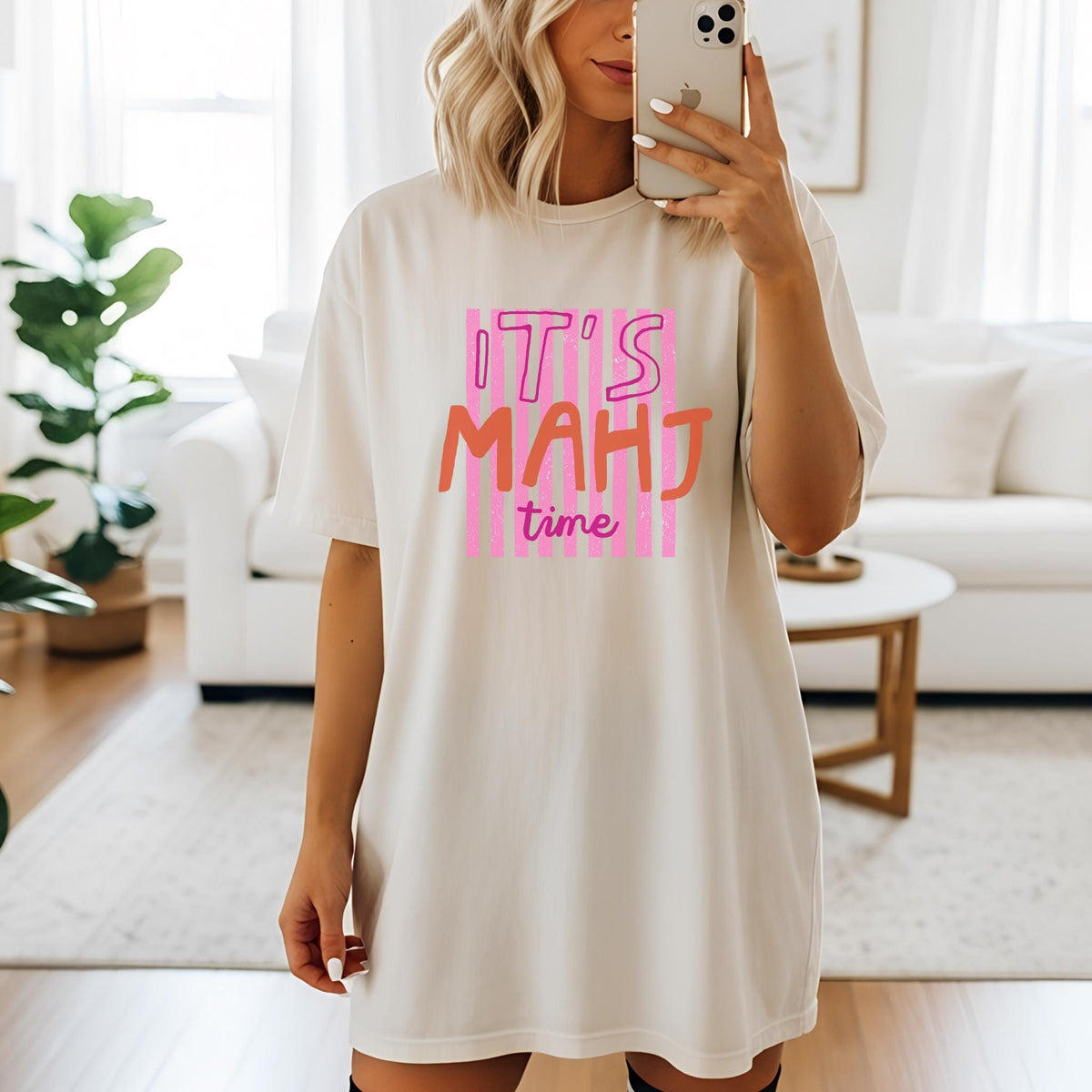 its mahj time striped shirt comfort color 1717
