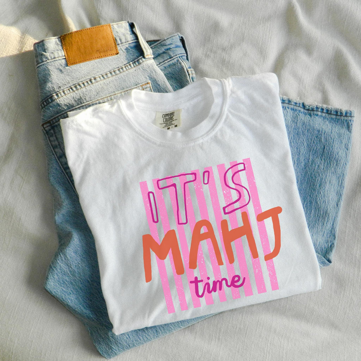 its mahj time striped shirt comfort color 1717