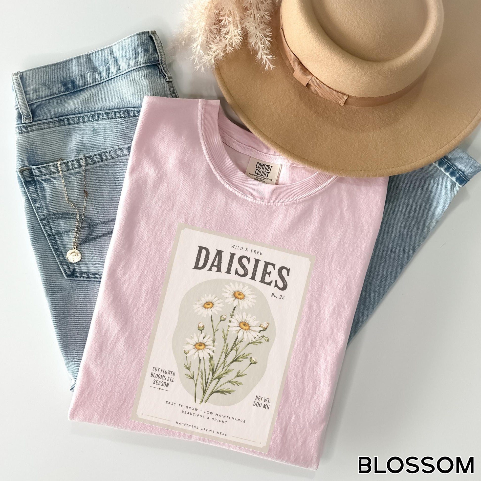 Daisy Birth Flower Gift Gardening Lover Shirt Reader Plant Parent Gardener Tee Vintage Botanical Cotton Top Unisex Apparel Summer Clothing
