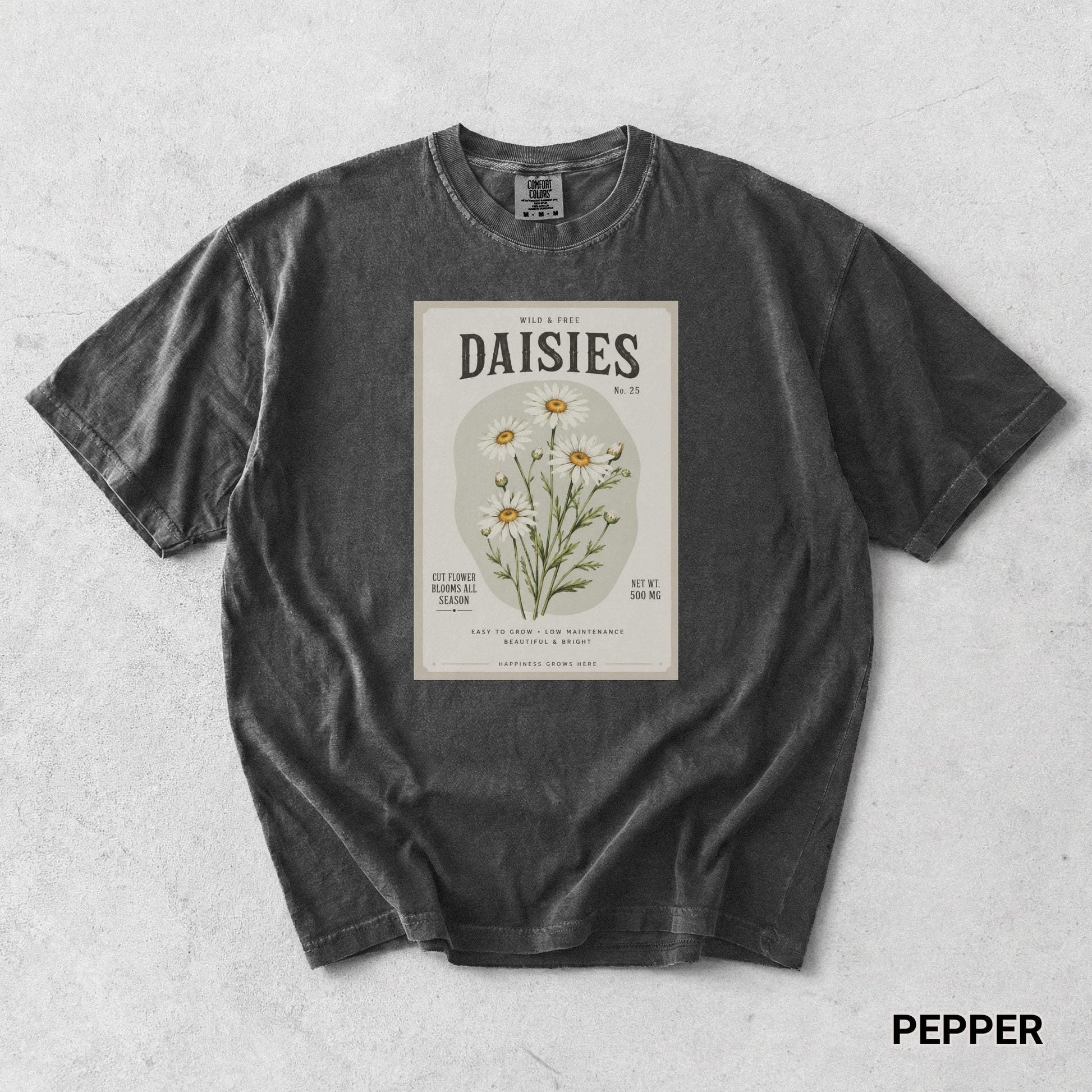 Daisy Birth Flower Gift Gardening Lover Shirt Reader Plant Parent Gardener Tee Vintage Botanical Cotton Top Unisex Apparel Summer Clothing