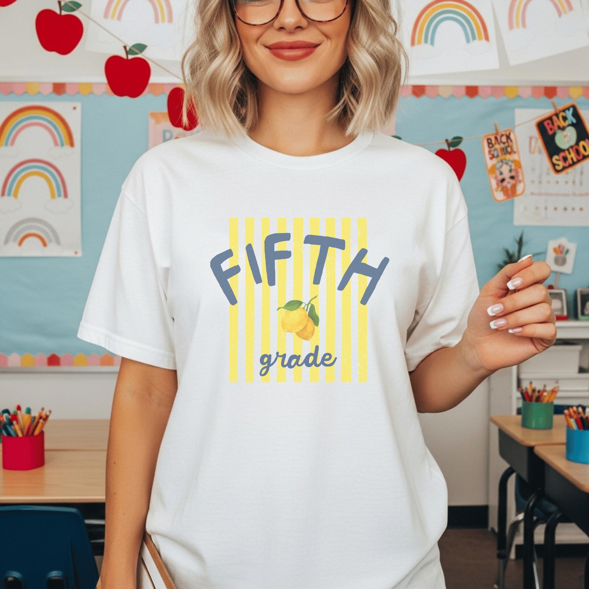 Fifth Grade Teacher Group Custom Shirt Elementary Teacher Group Matching Apparel Back School Year Outfit Grade Level Team Tee Student Gift