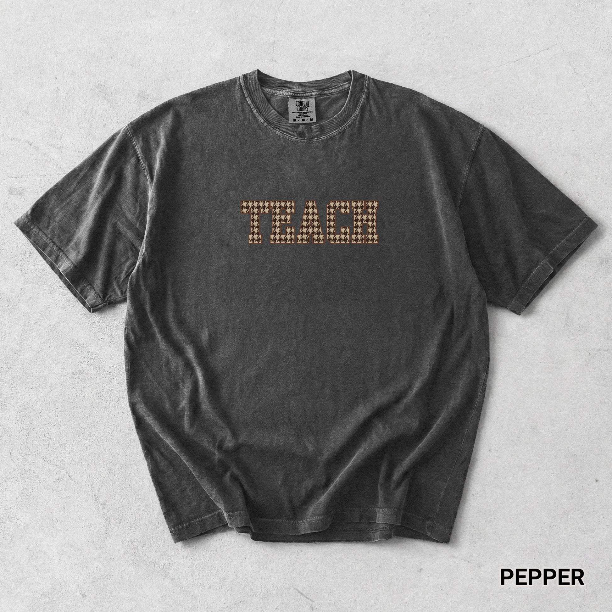 Fall teacher graphic t-shirt comfort color oversized tshirt back to school classroom tee fall neutral brown teacher graphic top casual shirt