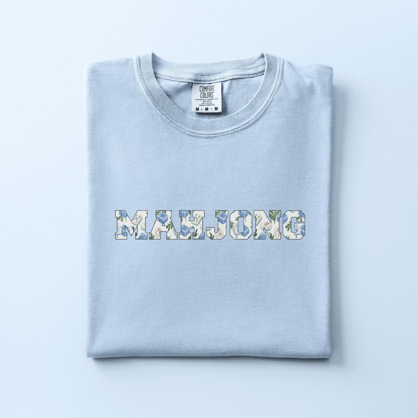 Gift for Mahjong T-shirt Comfort Color Dyed Tshirt for Mahjong Girls Game Night Group Tee Mahjong Themed Party Gift Trendy Mahjong Top