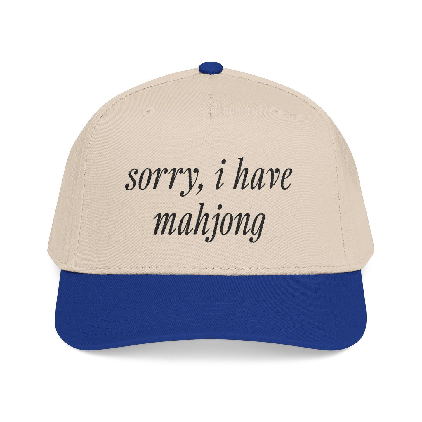 Mahjong Baseball Cap Embroidered Game Night Hat Funny Saying Snapback Adjustable Cotton Structured Player Gift Idea Enthusiast Accessory