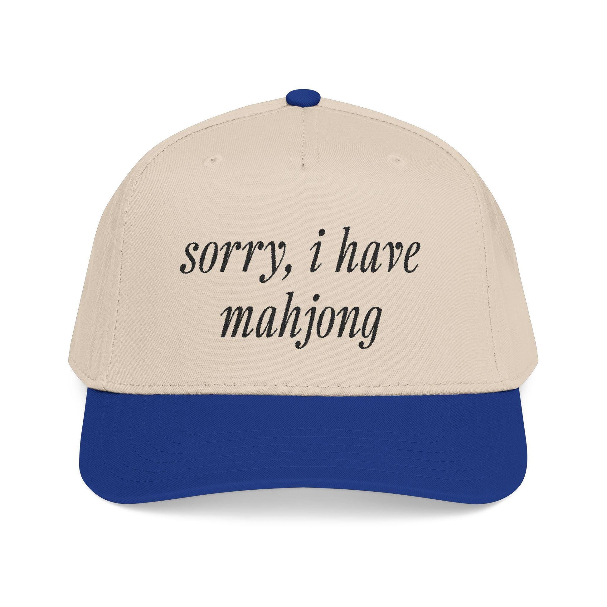 Mahjong Baseball Cap Embroidered Game Night Hat Funny Saying Snapback Adjustable Cotton Structured Player Gift Idea Enthusiast Accessory