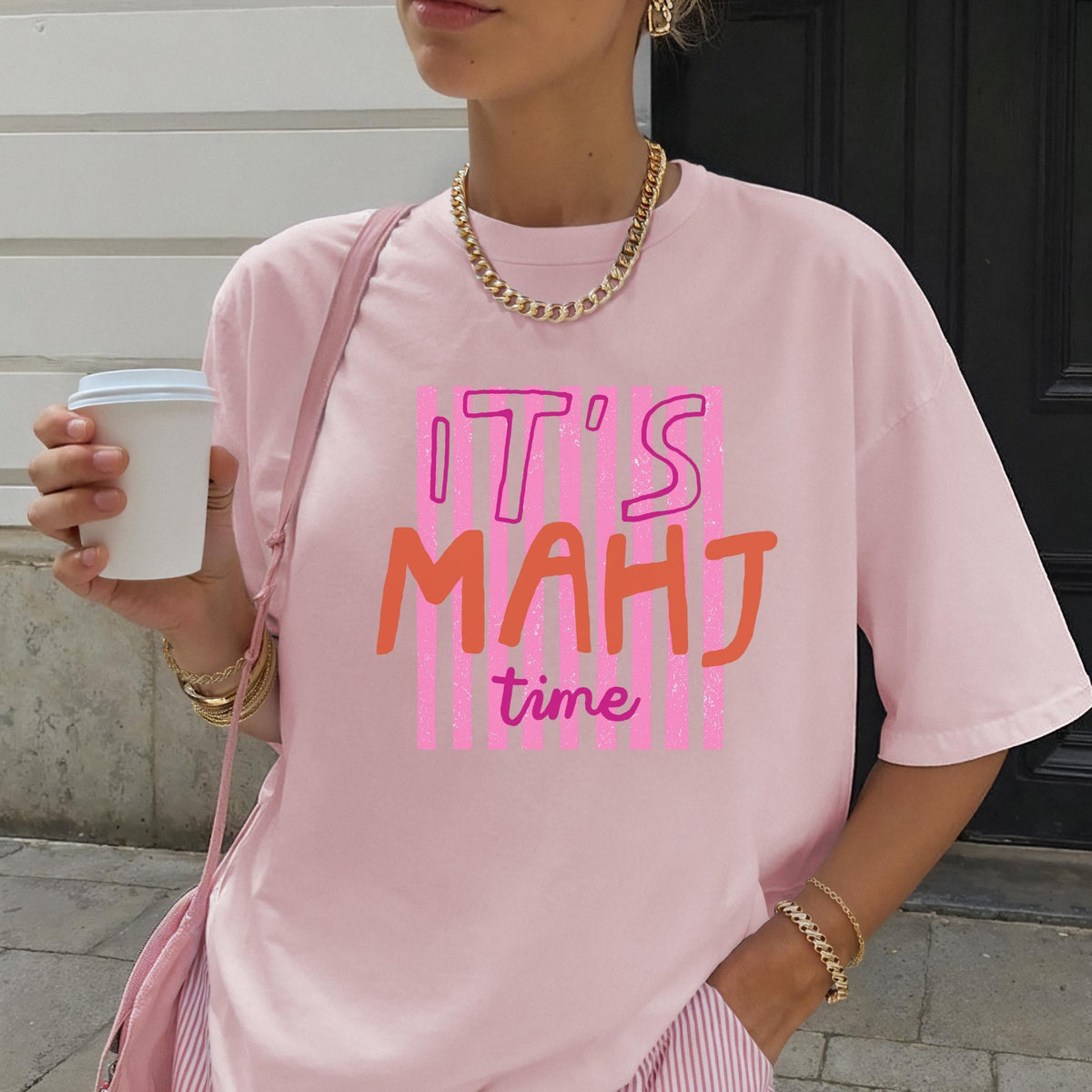 its mahj time striped shirt comfort color 1717